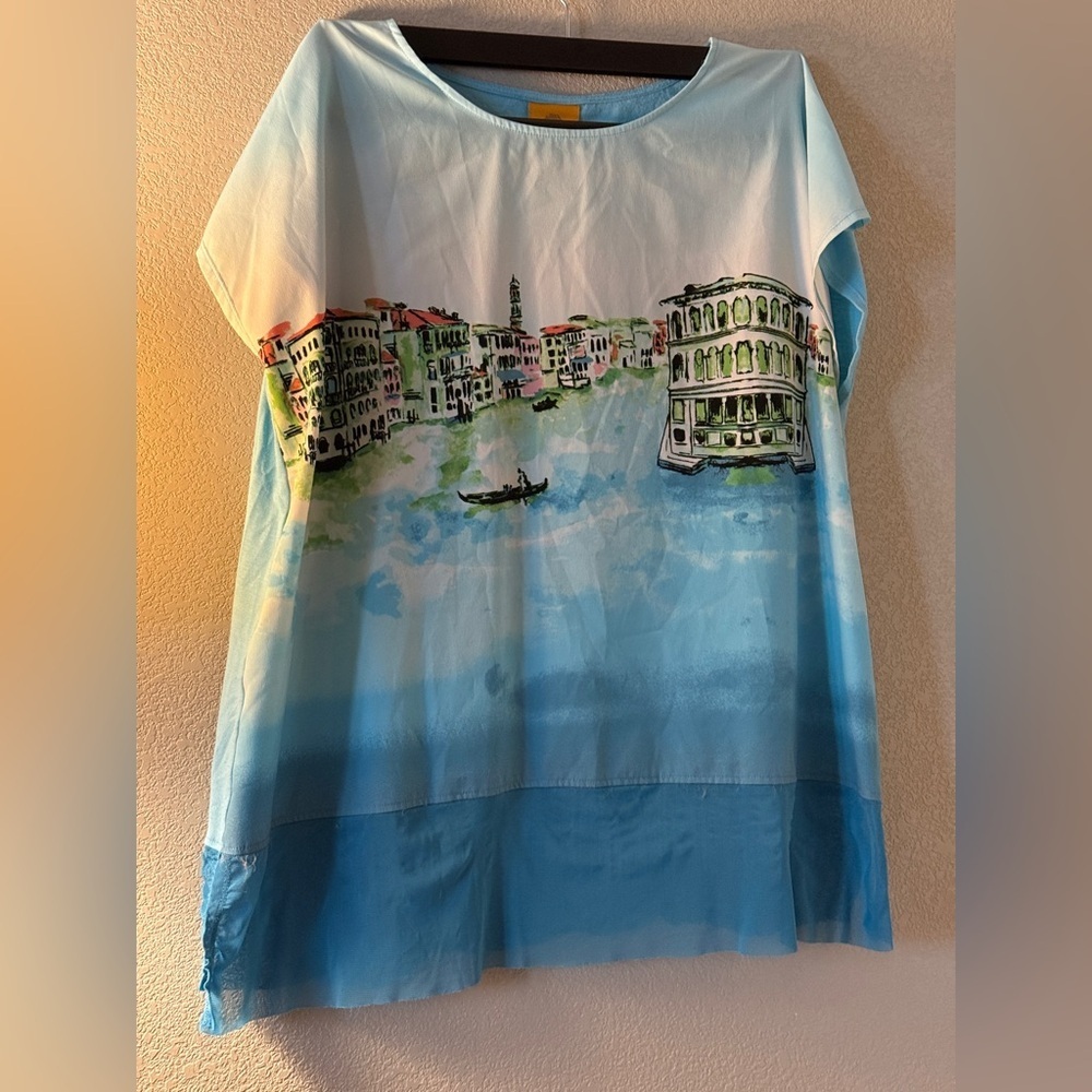 Ruby Rd. Scenic Blue Tunic - Picture 4 of 7